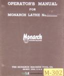 Monarch-Monarch Z Magna-Matic Lathe, Operations and Parts Manual 1945-Z-01